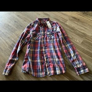 Never worn, plaid button down from the Buckle